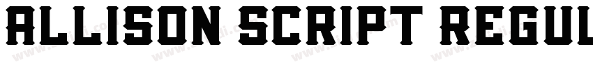 Allison Script Regul字体转换